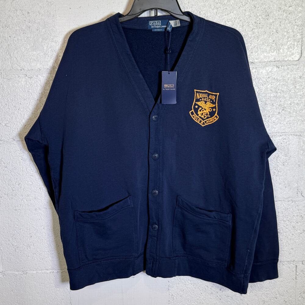 Polo Ralph Lauren Men's Fleece Sweatshirt Cardigan - Newport Navy XL $268